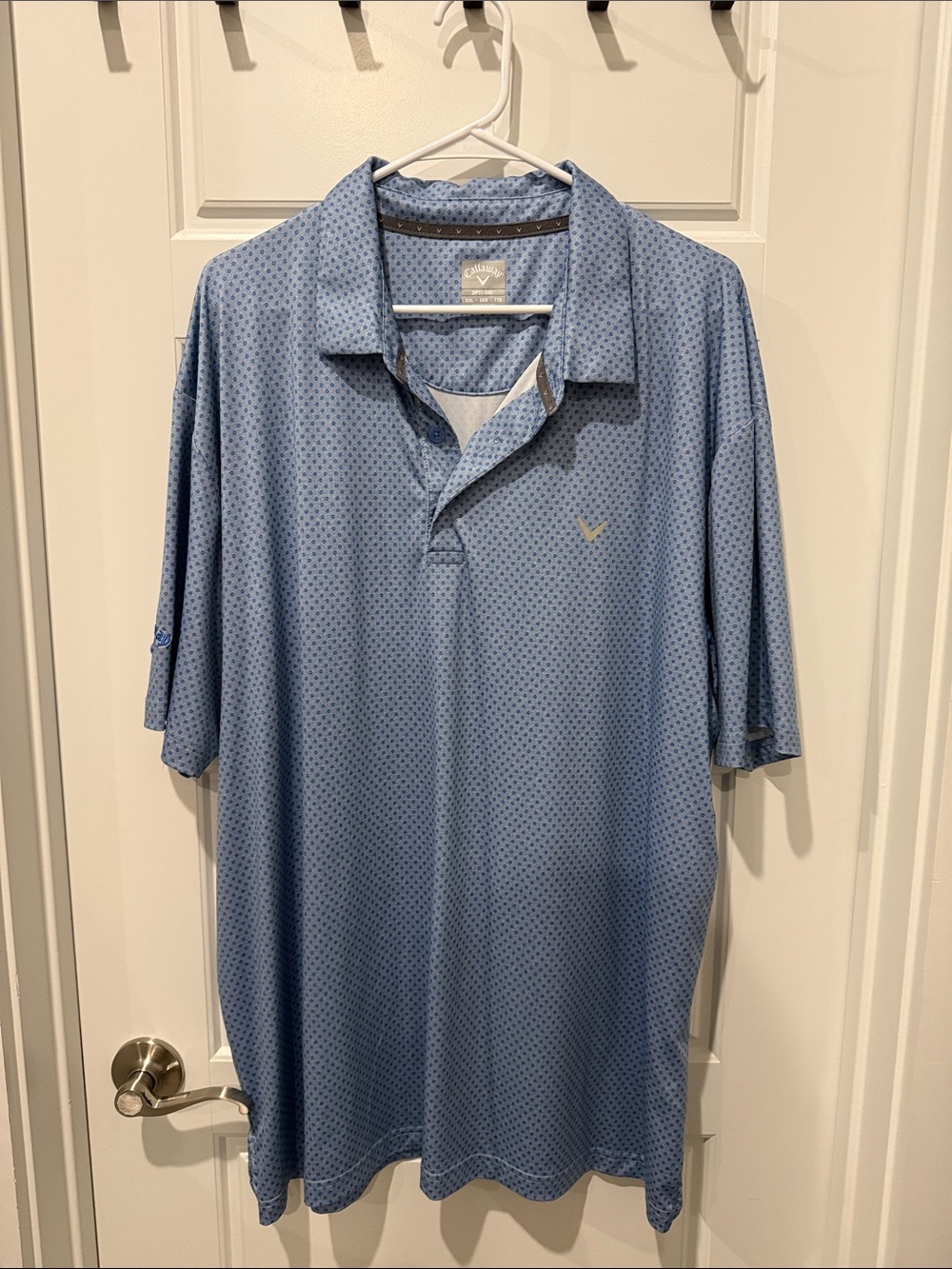 Callaway Light Blue Microdot Performance Golf Polo